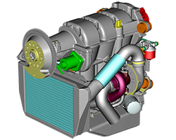 WAM 3 Cylinder Engine
